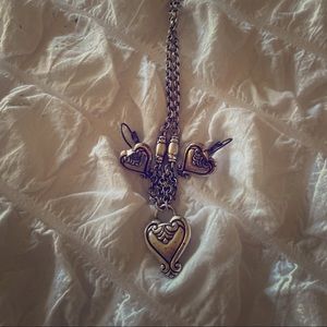 Authentic Brighton heart necklace and earrings.